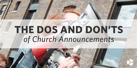 The Dos And Donts Of Church Announcements