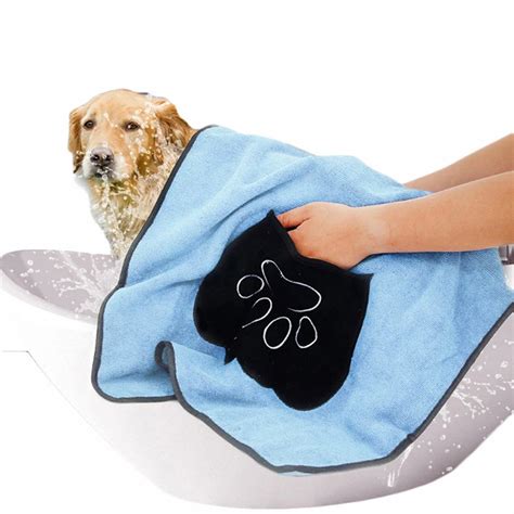 Pet Dog Drying Towel Ultra Absorbent Dog Towel Microfiber Soft Material