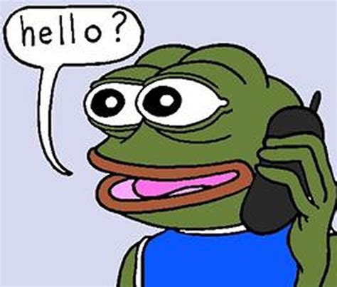 Pepe Hello On The Phone By Lolhammer Redbubble