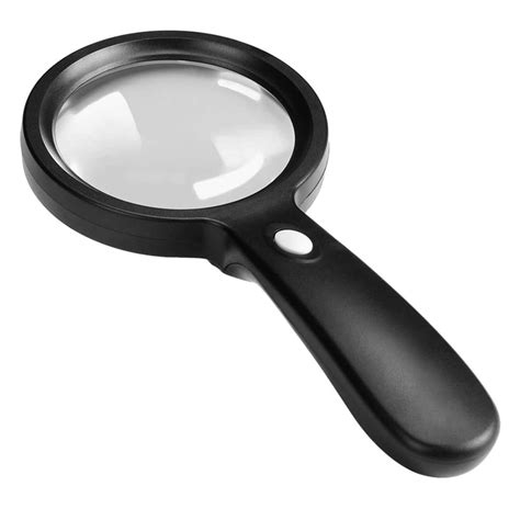 Lighted Magnifying Glass 10x Handheld Reading Magnifier Glass With 12