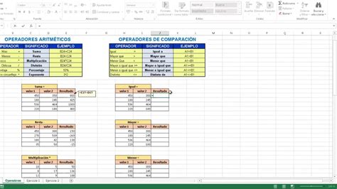 Operadores De Comparacion Excel