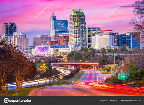 Raleigh Carolina Del Nord Stati Uniti Skyline Del Centro Foto Stock