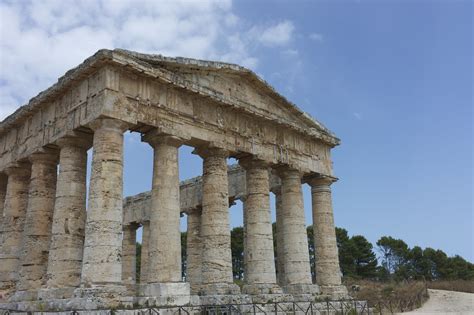 The frieze (the horizontal band above the capitals) is decorated in the traditional doric style, with alternating panels of triglyphs. Doric temple of Segesta | Segesta - Sicily - Italy - July ...