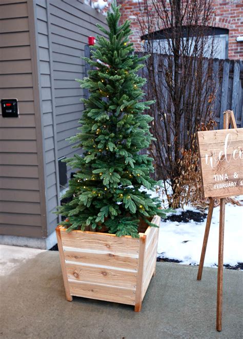 Diy Christmas Tree Planters To Spruce Up Your Entryway The Home Depot