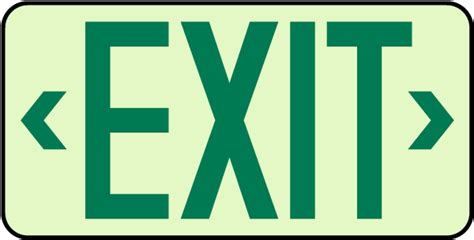 Green Exit Double Arrow Sign Save 10 Instantly