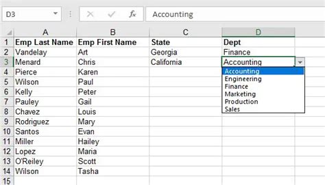 Create A Data Validation Drop Down List In Excel By Chris Menard Chris