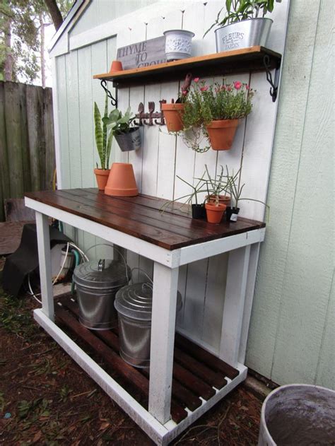 Diy Potting Bench Thats Easy To Build Susans Sunny Days Potting