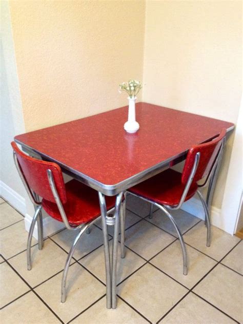 Dinette sets can develop the environment, the consumers utilized to search for. Vintage 1950's Formica and Chrome Kitchen Table ...