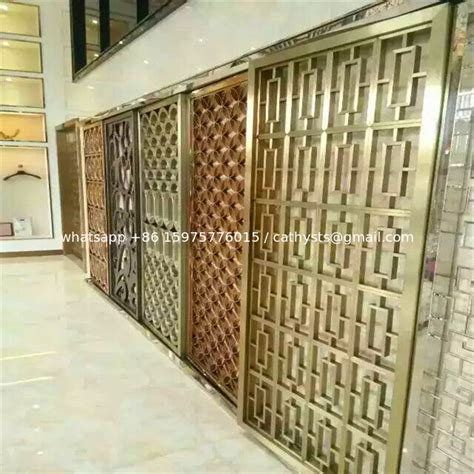 Interior Design Stainless Steel Partition Wall Laser Cut Screen With