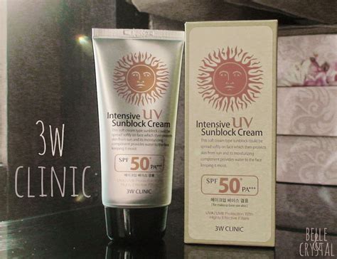 So, it was less pricey. Belle & Crystal: 3W Clinic Intensive UV Sunblock Cream Review