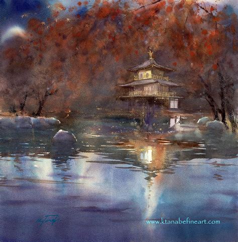 When The Night Falls Watercolor By Keiko Tanabe 22 X 22 Japanese