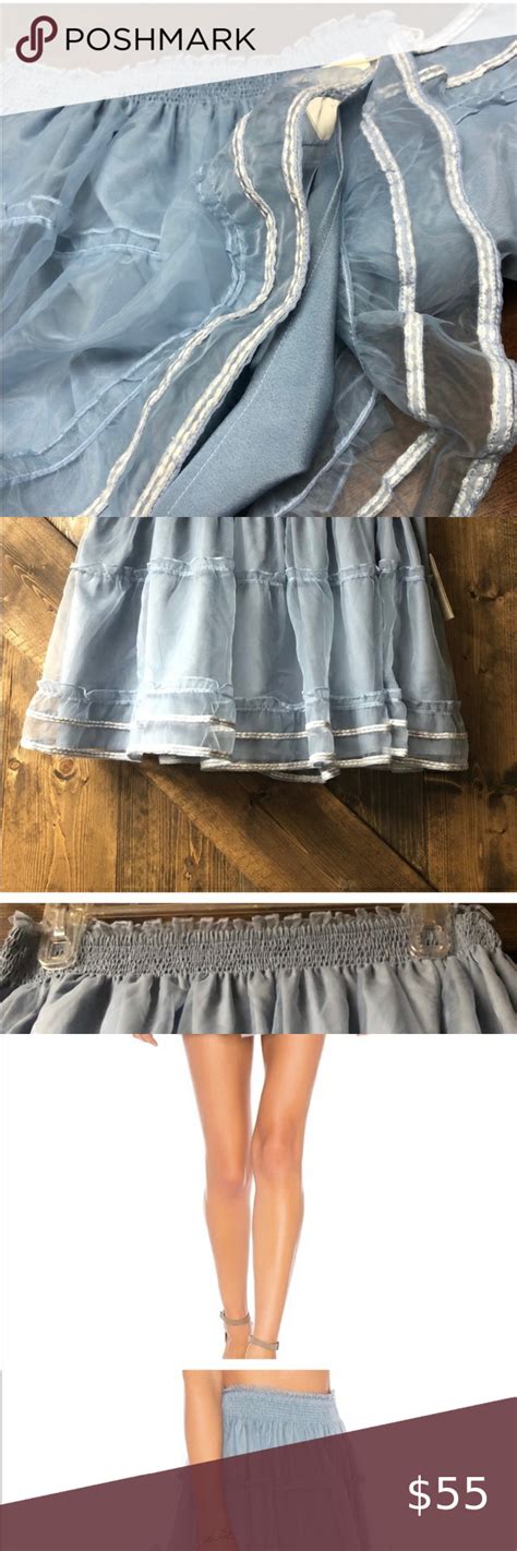 Tularosa Delany Skirt In Vintage Blue Tularosa Fashion Skirts