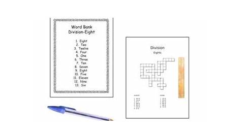 Division Crossword Puzzles by Sarah's Special Scaffolds | TpT