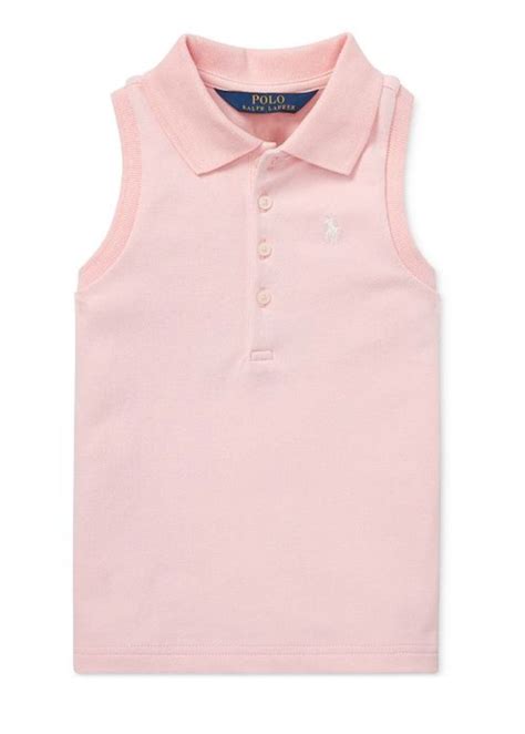 Polo Ralph Lauren Toddler Girls Sleeveless Mesh Polo Shirt Locolow