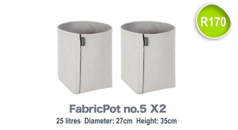 fabric pot no 5 x2 pack 25 litres fabricpot fabricpot