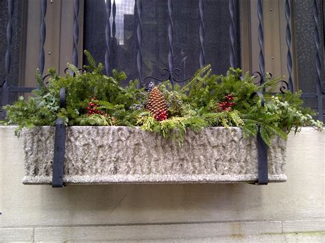 Bucolic Manor Winter Flower Boxes