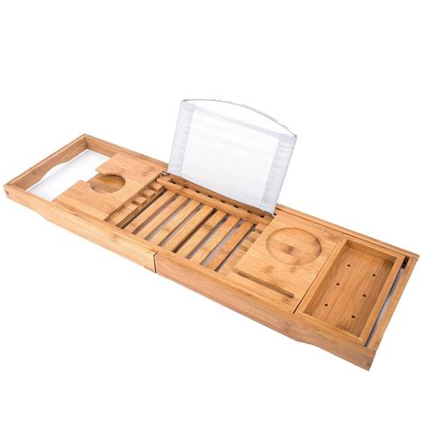 Royal bathtub caddy designed to comfortably accommodate a couple in the tub. Amazon.com: Utoplike Luxury Bamboo Bathtub Caddy and ...