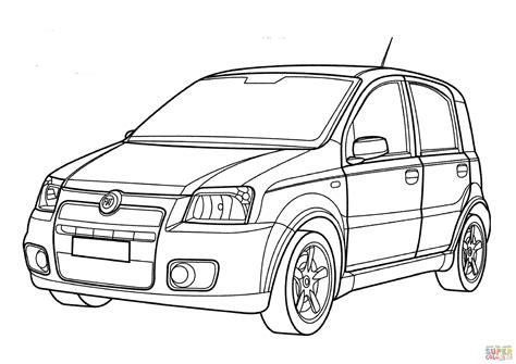 Fiat Panda Coloring Page Free Printable Coloring Pages