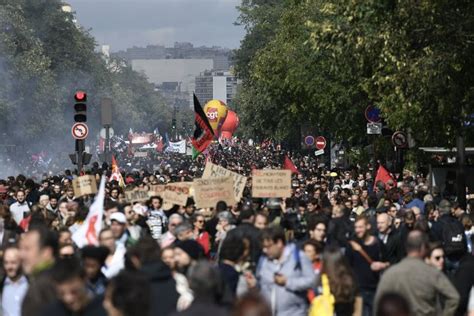 Massive Protests In French Cities Against Presidents Labor Reform Huffpost Latest News