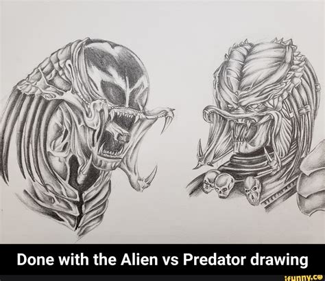 Pair of black leather boots, aliens, alien vs. predator: Alien Vs Predator Drawing