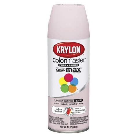 Krylon Colormaster Enamel Spray Paint Satin Ballet Slipper 12 Oz