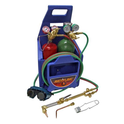 Twin hose, welding goggles, molded carrying case, glass bottles. TORCH, SMALL OXYGEN / ACETYLENE - Robin Rents