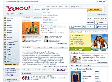 26 Years of Yahoo.com Website Design History - 20 Images - Version Museum