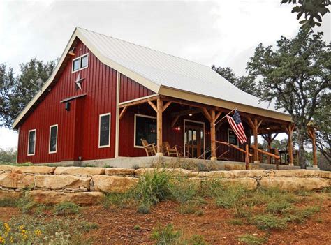 Country Barn Home Kit W Open Porch 9 Pictures Metal Building Homes