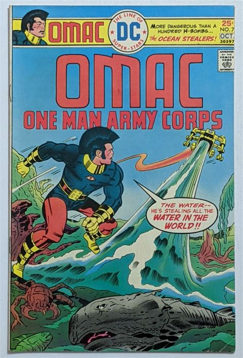 Omac 7 Oct 1975 Dc Fn 55 Jack Kirby Story Comic Books Bronze