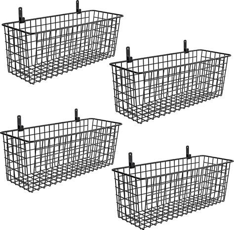 4 Set Extra Large Hanging Wall Basket For Storage Wall