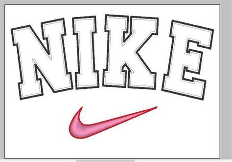 Vintage Style Nike Double Outline Logo Embroidery Design File Etsy