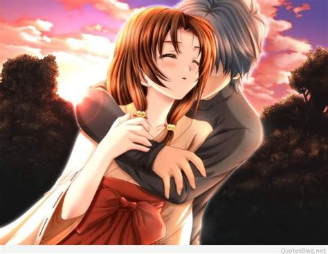 Loving Couple Animated Romantic Anime Couple Hug Romantic Couple Hug Cartoon