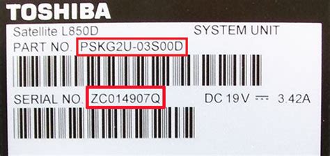 Finding Your Serial Number Toshiba Spares