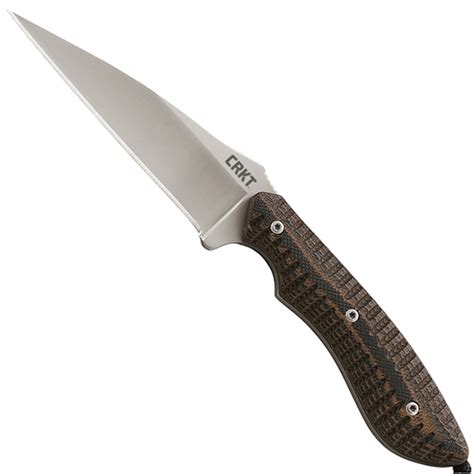 Crkt 2388 Spew Wharncliffe Fixed Blade Neck Knife Bead Blast Blade