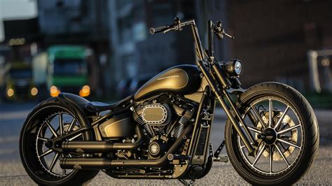 Golden Black Harley Davidson Motorcycle Hd Harley Davidson Wallpapers