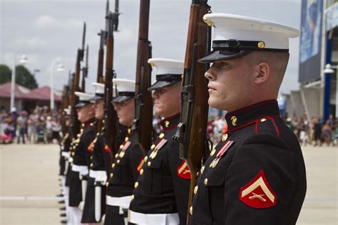 United States Marine Corps Silent Drill Platoon Visits Fedex Field