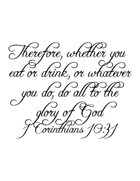 1 Corinthians 1031 Do All To The Glory Of God Calligraphy Wall Art