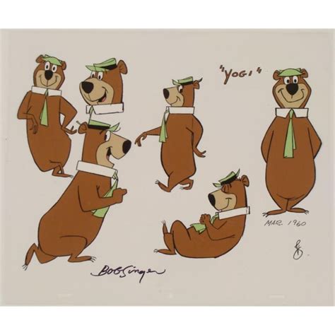 Yogi Bear Signed Original Model Cel Animation Art 1960