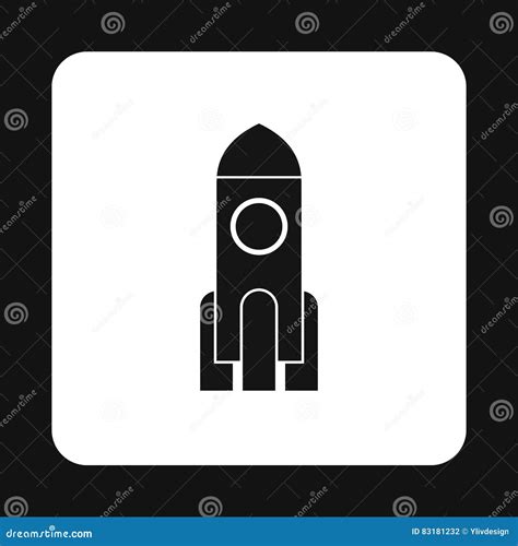 Space Rocket Icon Simple Style Stock Vector Illustration Of Science