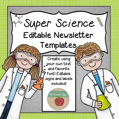 Editable Science Newsletter Templates Signs And Labels Science