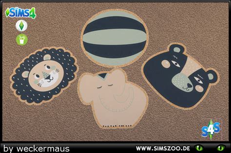 Blackys Sims 4 Zoo Rugs For Kidrooms By Weckermaus Details And