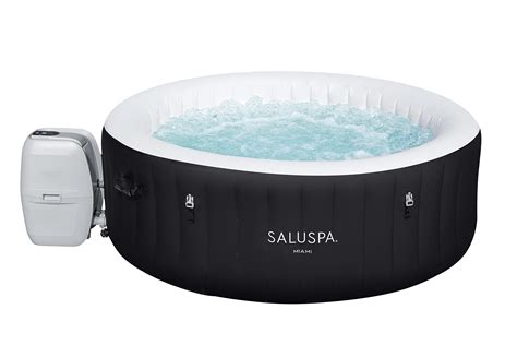 buy bestway miami saluspa 2 to 4 person inflatable round outdoor hot tub spa with 140 soothing