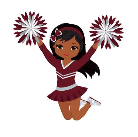 Best Young Black Cheerleaders Illustrations Royalty Free Vector