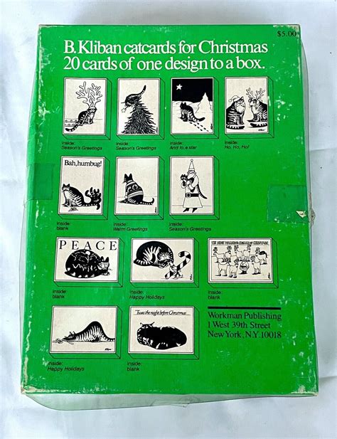 Bah Humbug Vintage 1978 B Kliban Cat Christmas Cards Nos Unused 20