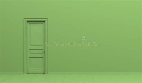Background For Zoom Empty Room With Solid Green Wall