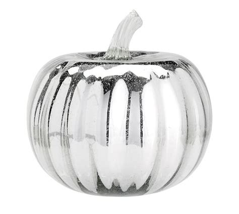 Mercury Glass Pumpkins - Silver | Pottery Barn