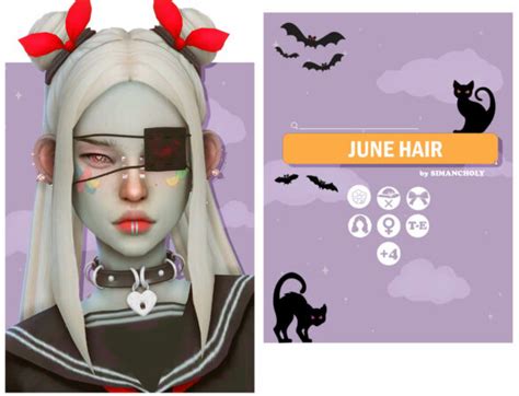 Sims 4 June Hair By Simancholy Base Game Compatible 24 The Sims Game