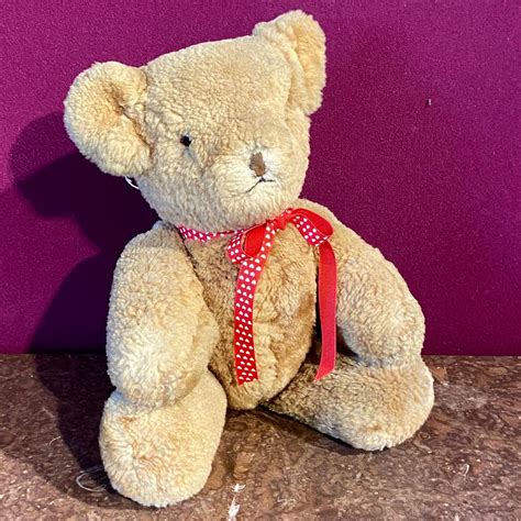 Vintage 1940s Wool Teddy Bear - Antiques Posted for £15 - Hemswell Antique Centres