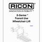 Ricon Wheelchair Lift Manual