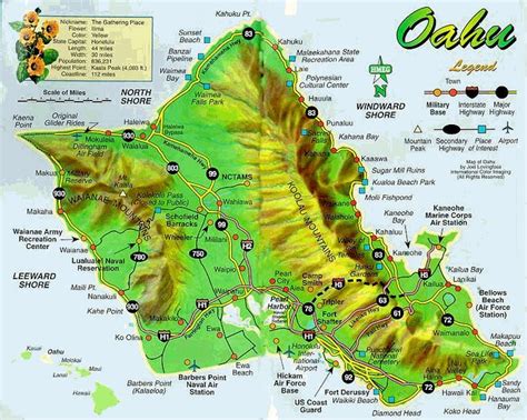 Beach Map Oahu Beach Map